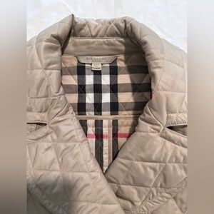 Burberry Quilted Double-Breasted Pea Coat - Beige